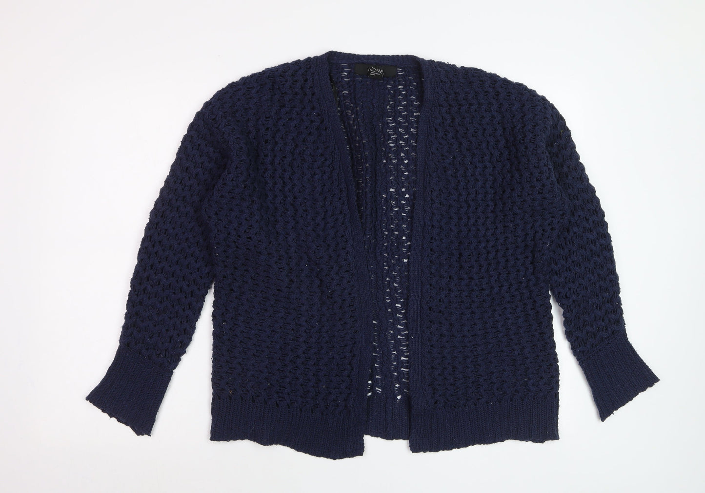 Forever 21 Women’s Blue Open-Knit Long Sleeve Cardigan Size S