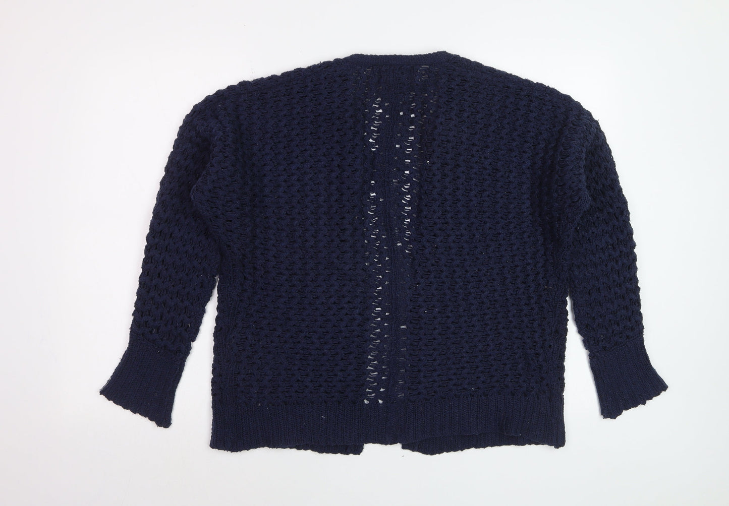 Forever 21 Women’s Blue Open-Knit Long Sleeve Cardigan Size S