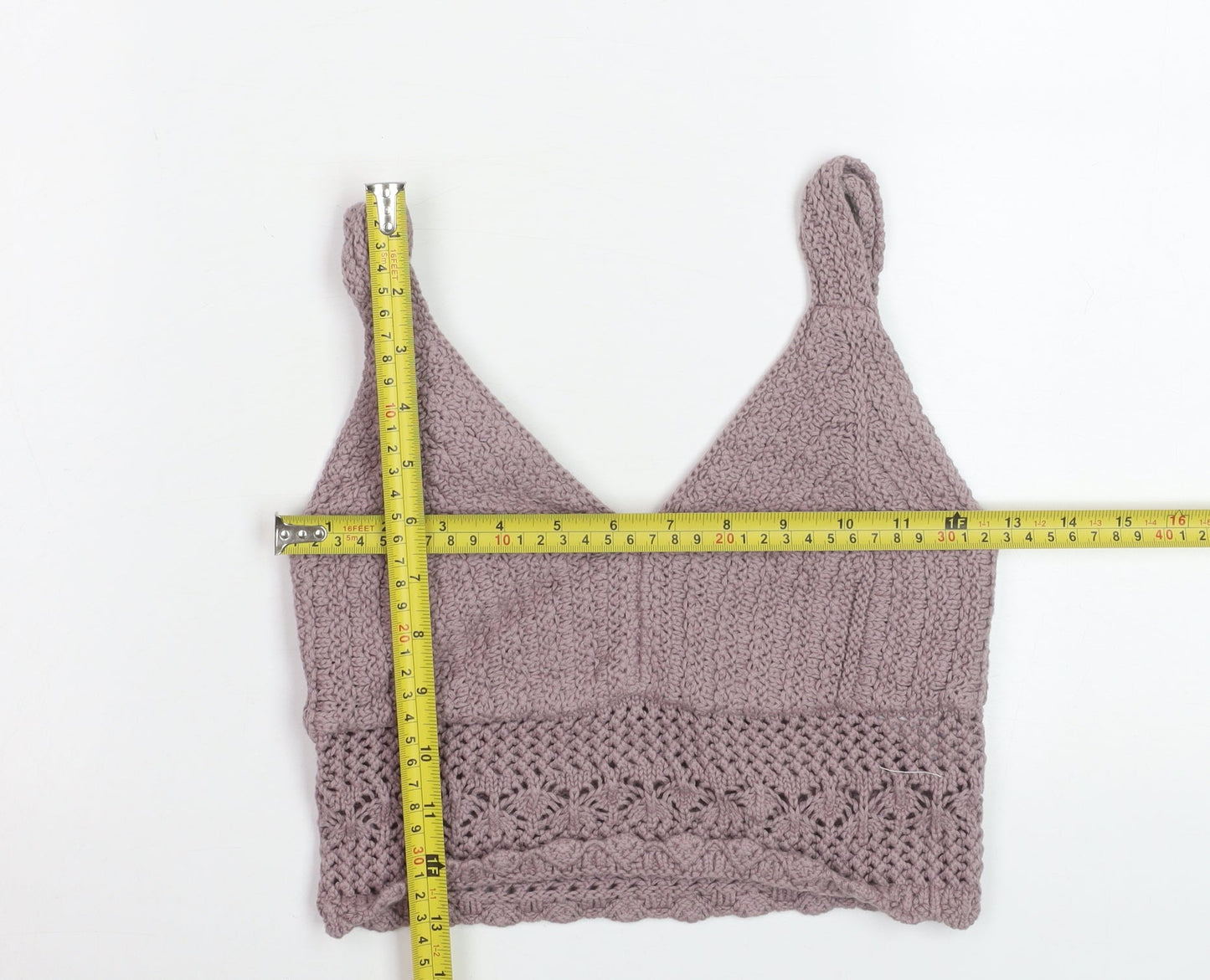 Hollister Women's Purple Crochet Camisole Tank Top XS