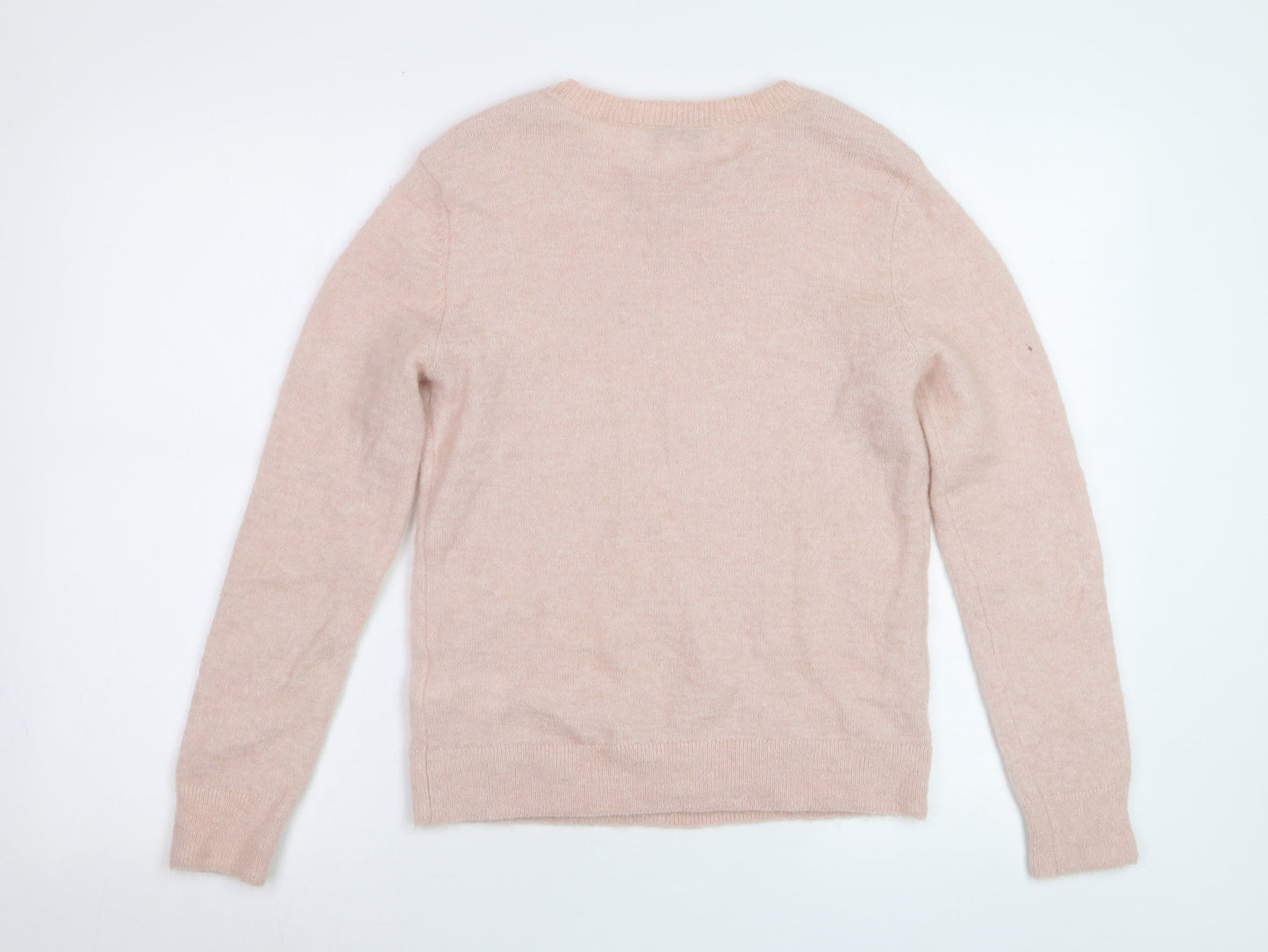 & Other Stories Women’s Pink Mohair Wool Crew Neck Jumper Small