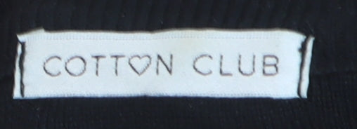 Cotton Club Women's Black Lace Puff Sleeve Acrylic Jumper M