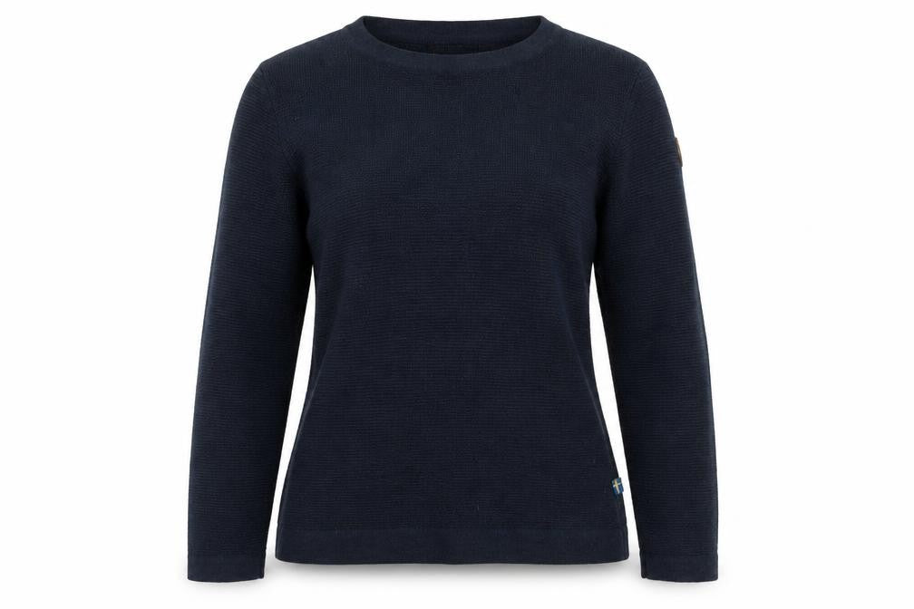 Fjällräven Women's Navy Wool Jumper Medium Crew Neck Long Sleeve