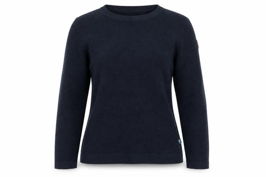 Fjällräven Women's Navy Wool Jumper Medium Crew Neck Long Sleeve