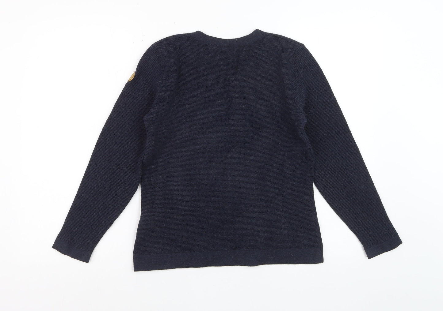 Fjällräven Women's Navy Wool Jumper Medium Crew Neck Long Sleeve