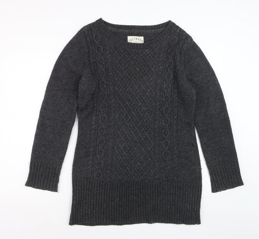 Saltrock Women's Grey Wool Blend Long Sleeve Jumper Dress Size 12