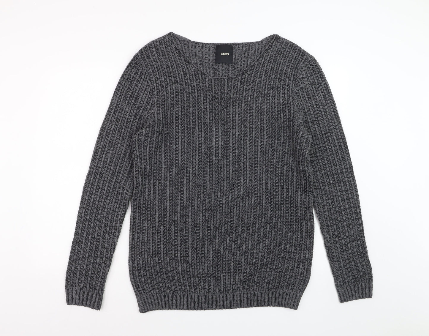 ASOS Women’s Grey Chunky Knit Pullover Jumper Size L