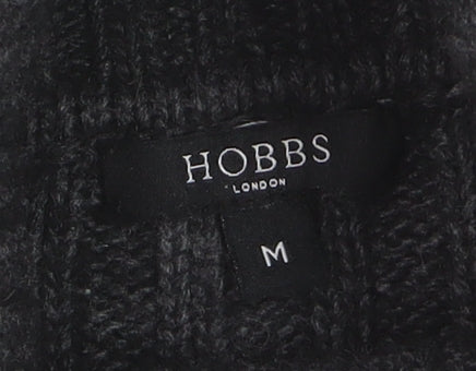 Hobbs Women’s Grey Long Sleeve Roll Neck Cable Knit Jumper Dress M