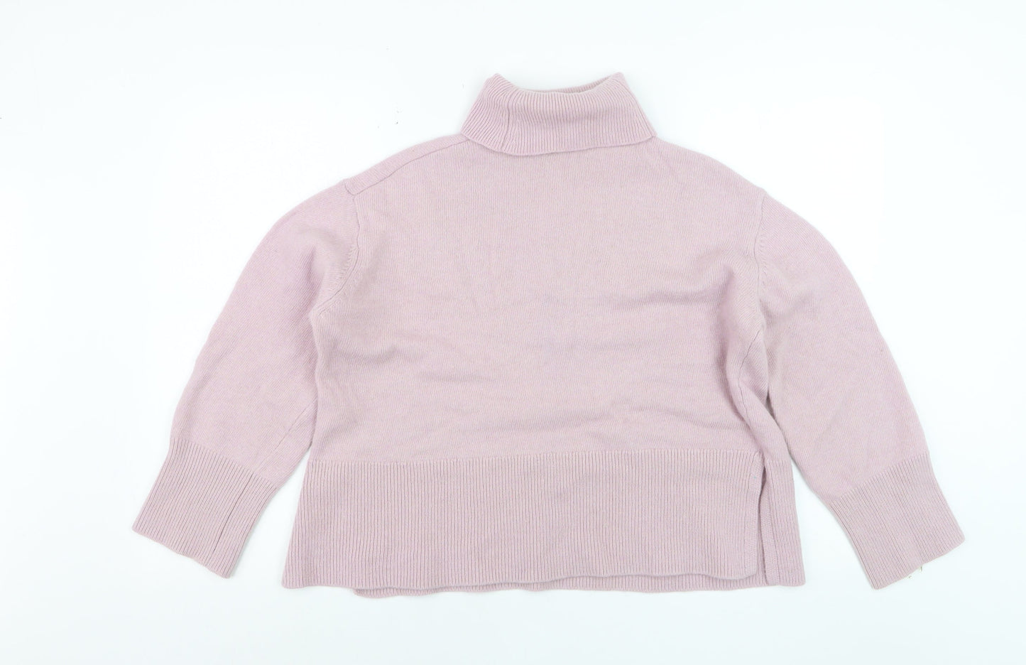 Crew Clothing Company Women Pink Roll Neck Wool Jumper Size 12