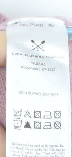 Crew Clothing Company Women Pink Roll Neck Wool Jumper Size 12