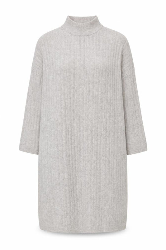 George Women Beige Plus 2XL Knit High Neck Sweater Dress