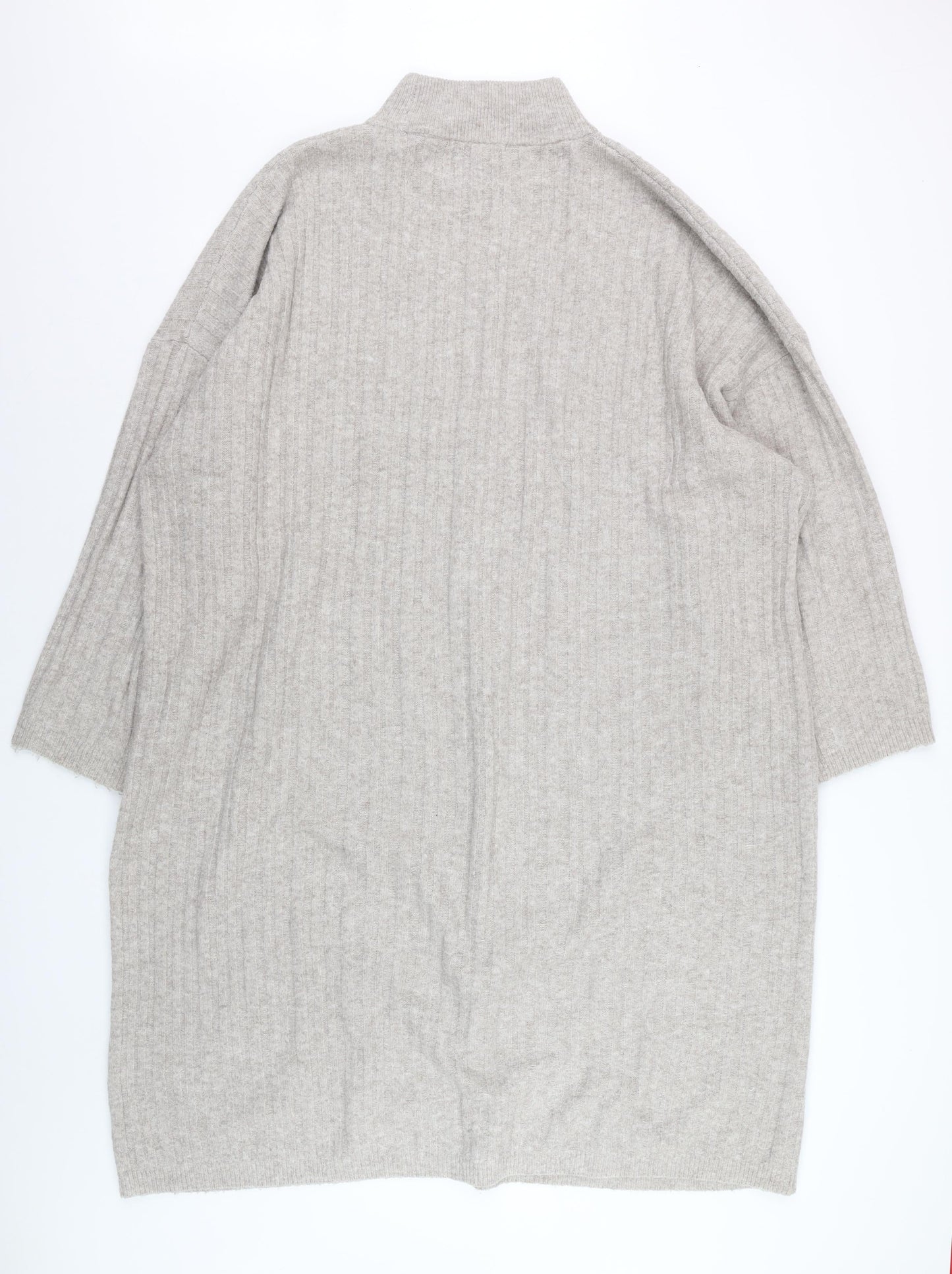 George Women Beige Plus 2XL Knit High Neck Sweater Dress