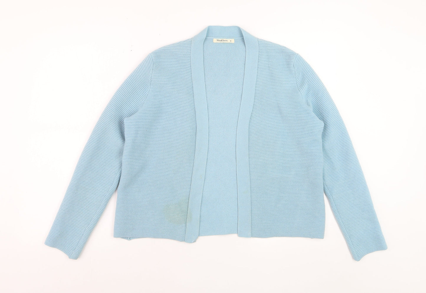 WoolOvers Women Blue Merino Cashmere Cardigan Medium