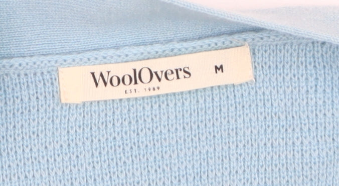 WoolOvers Women Blue Merino Cashmere Cardigan Medium