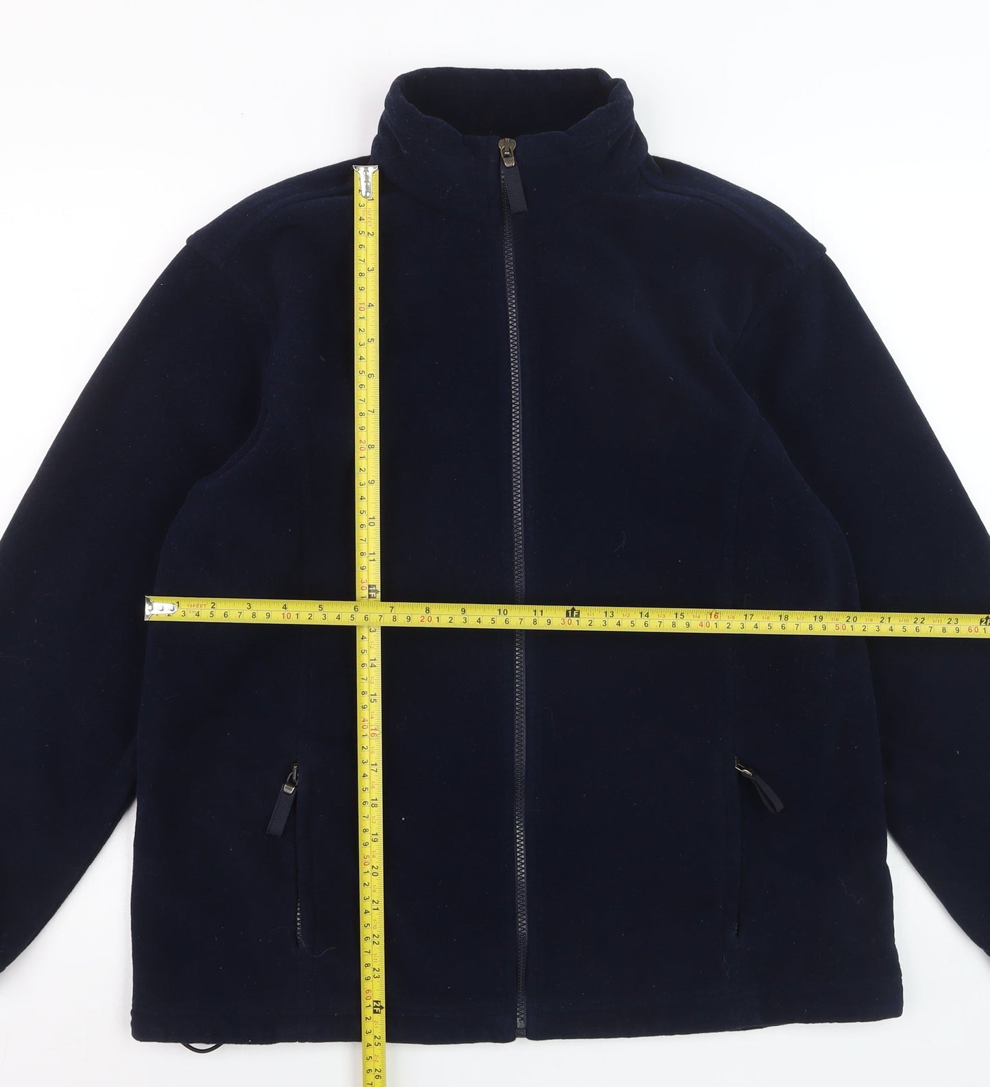 Marks and Spencer Men's Blue Fleece Full Zip Jacket Size M