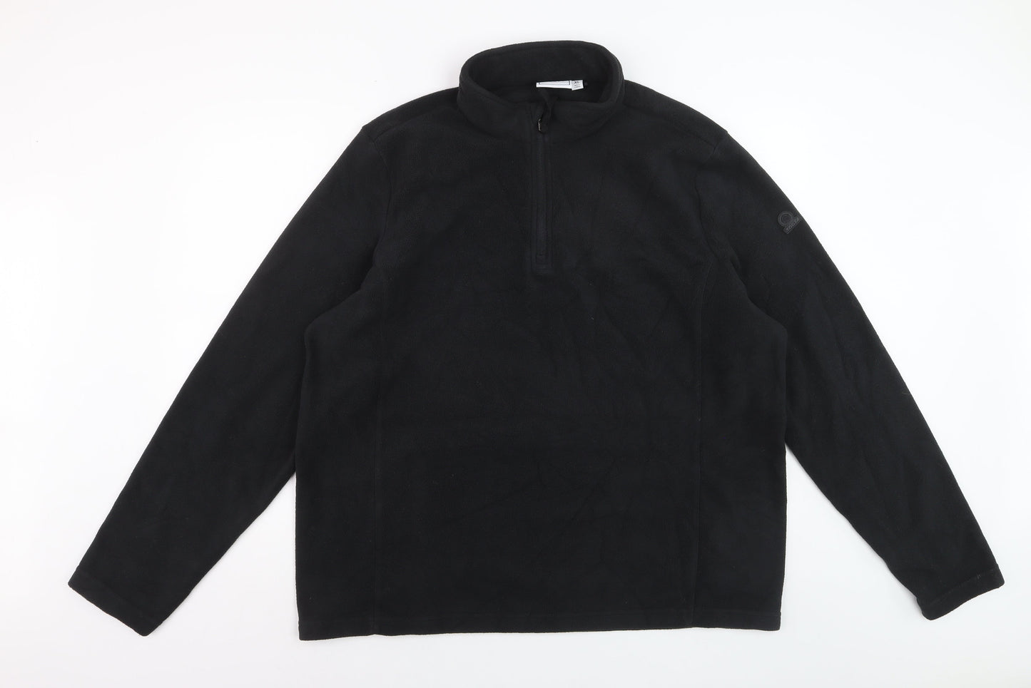 TOG24 Men's Black XL Fleece 1/4 Zip Pullover Sweatshirt