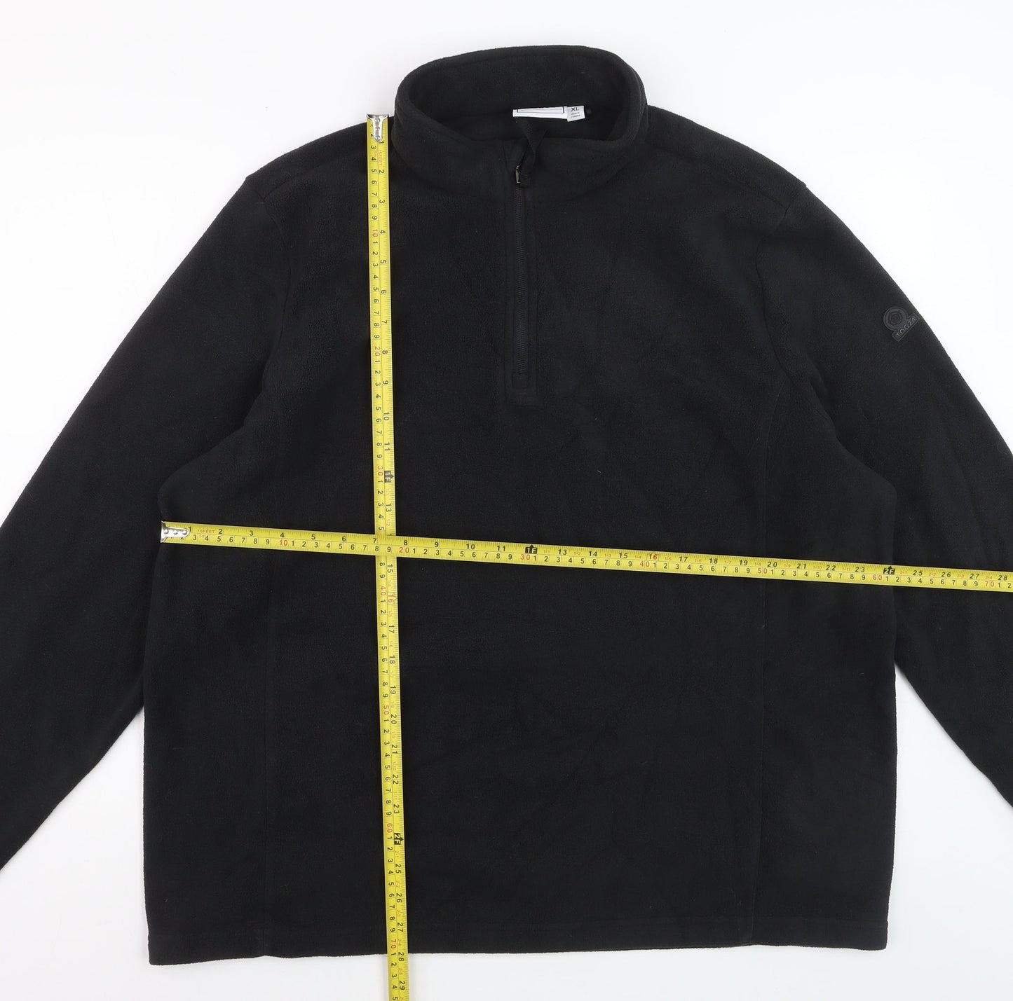 TOG24 Men's Black XL Fleece 1/4 Zip Pullover Sweatshirt
