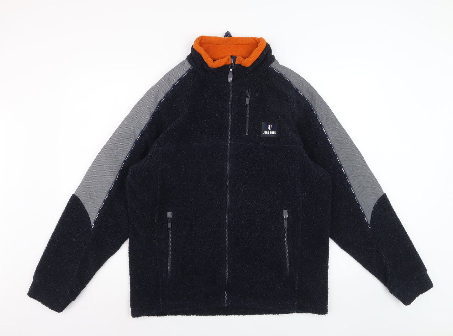 Jean Paul Men's Black Fleece Full Zip Jacket Size L Outdoor Casual