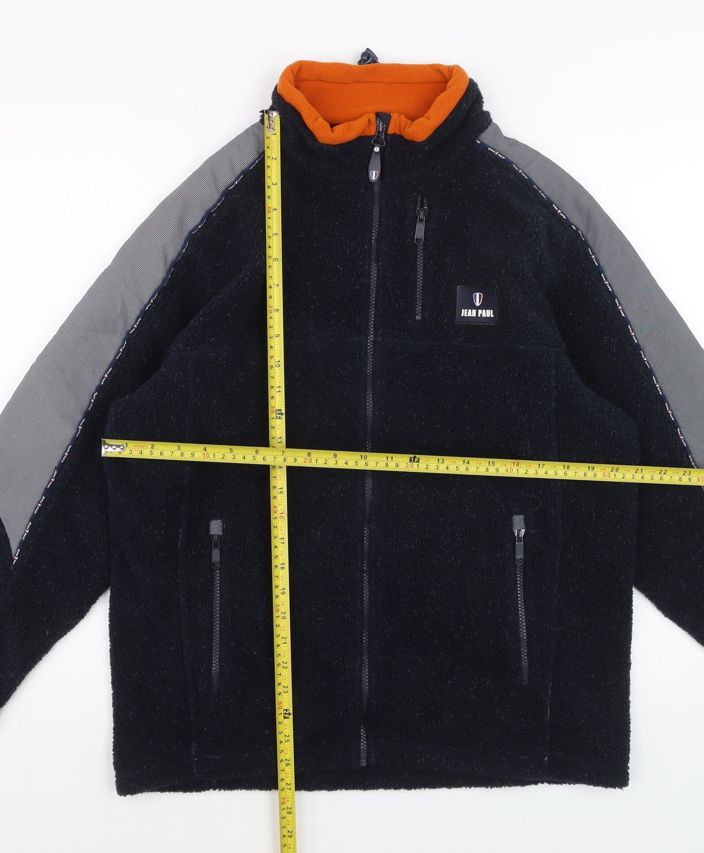 Jean Paul Men's Black Fleece Full Zip Jacket Size L Outdoor Casual
