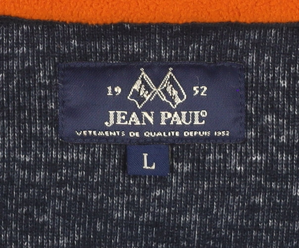 Jean Paul Men's Black Fleece Full Zip Jacket Size L Outdoor Casual