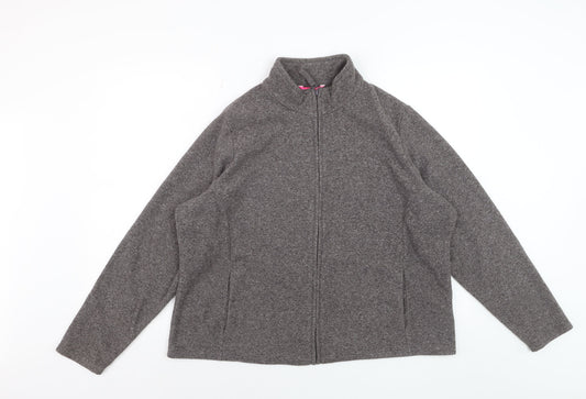 Marks and Spencer Women's Grey Fleece Full Zip Jacket Size 22