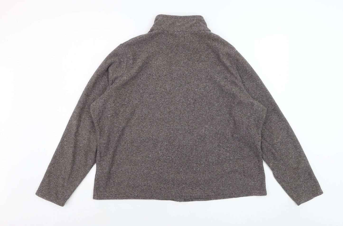 Marks and Spencer Women's Grey Fleece Full Zip Jacket Size 22