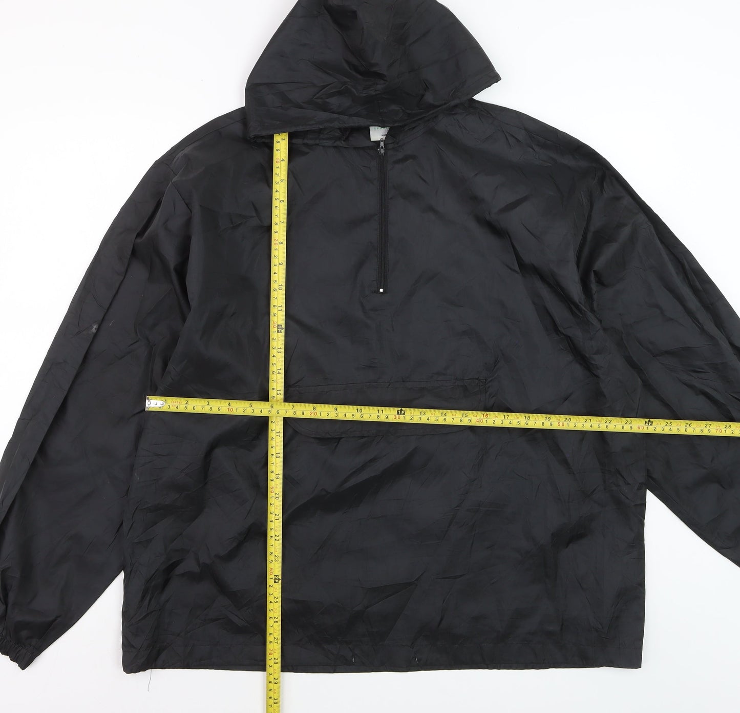 Augusta Sportswear Men's Black L Hooded 1/4 Zip Windbreaker Jacket