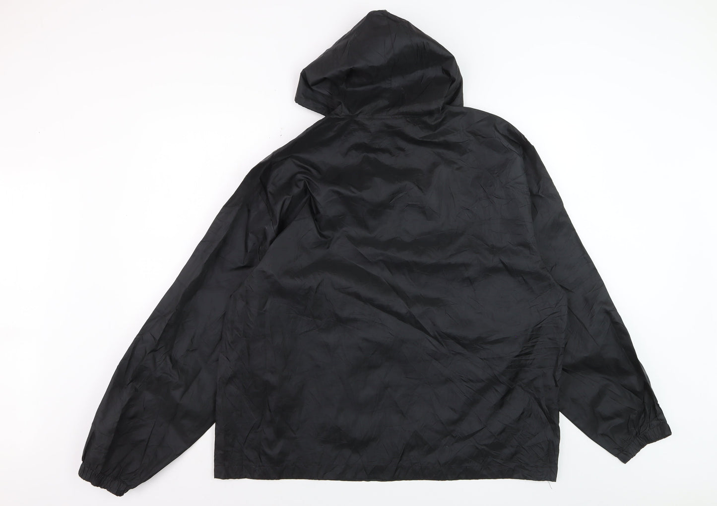 Augusta Sportswear Men's Black L Hooded 1/4 Zip Windbreaker Jacket