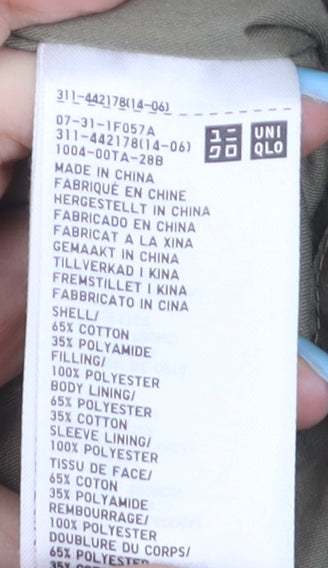 Uniqlo Men's Green S Basic Lightweight Cotton Jacket
