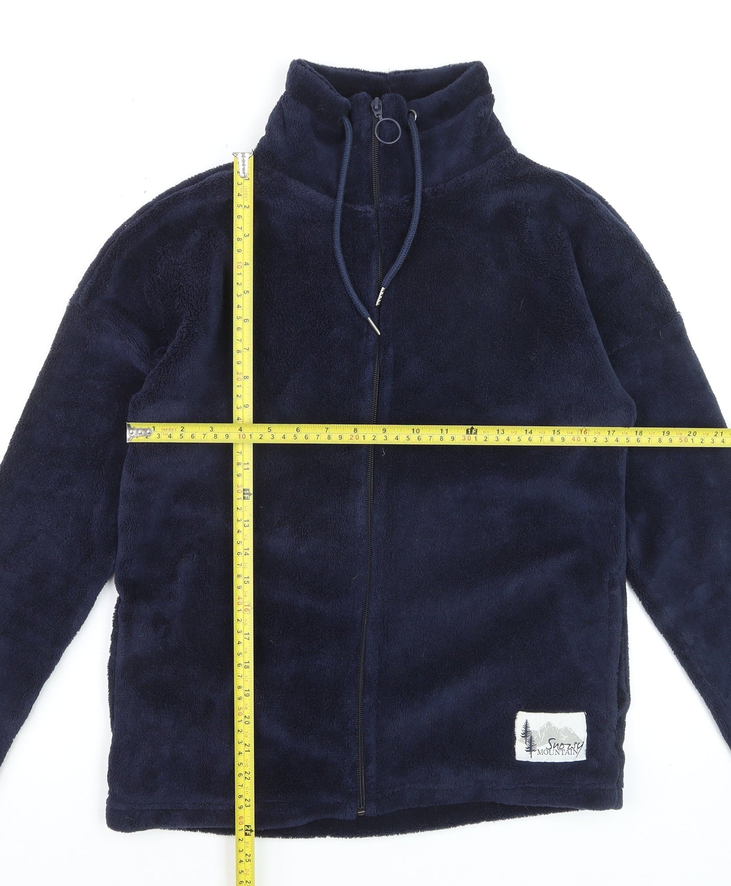 Esmara Women’s Blue Fleece Full Zip Jacket Size S Soft Mid-Length Outdoor