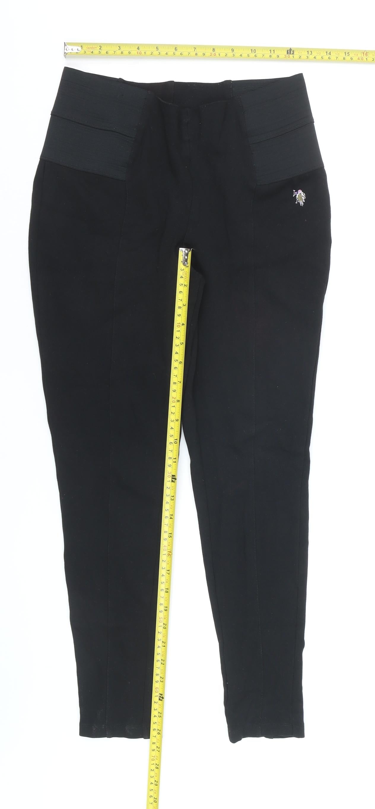 U.S. Polo Assn. Women's Black Stretch Leggings Size M