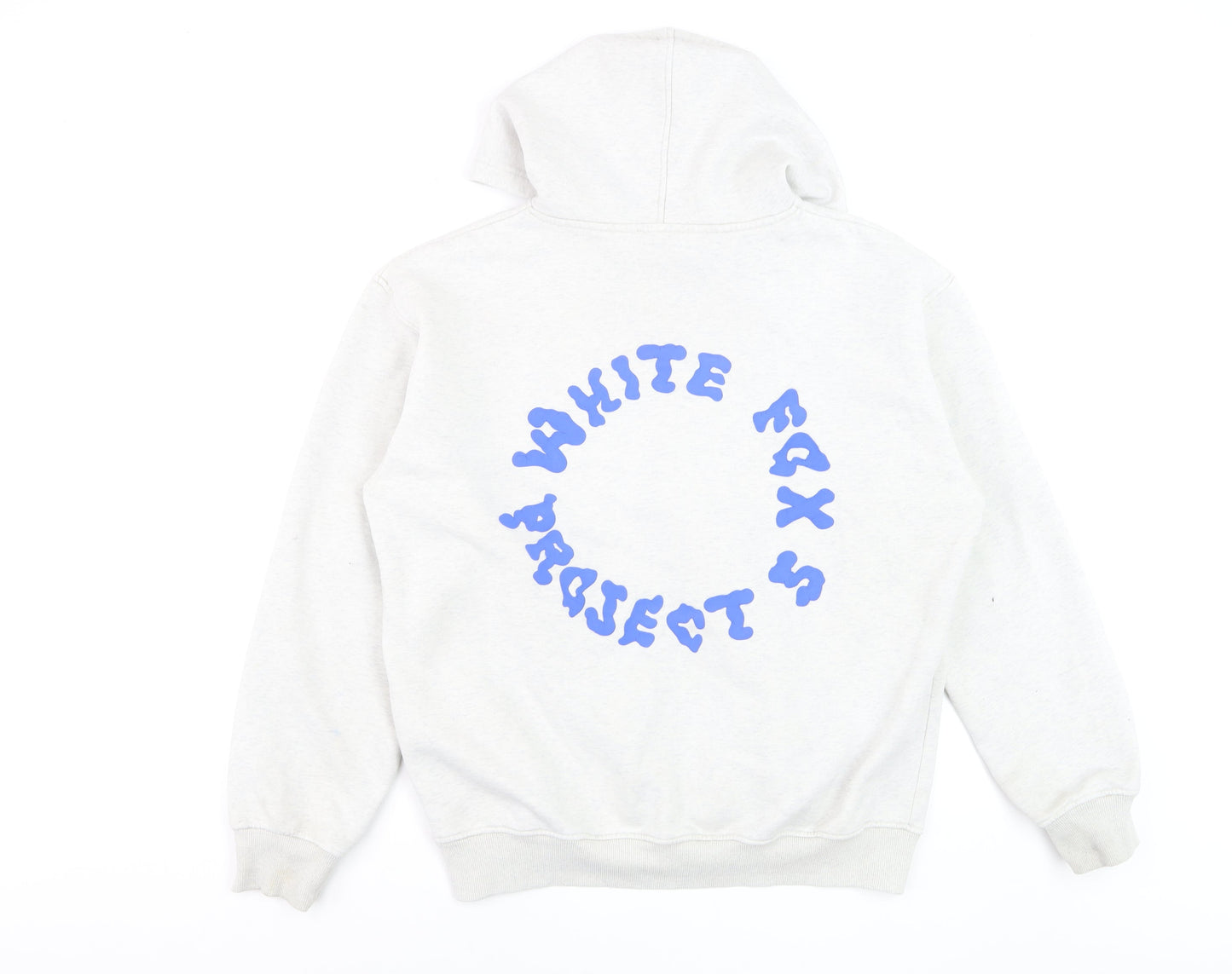 White Fox Women’s Grey Hoodie Small Pullover Graphic Logo Sweatshirt