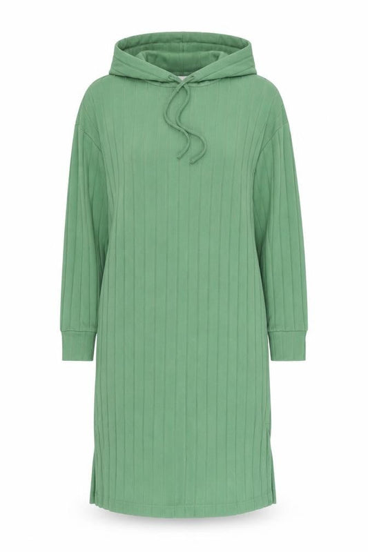 John Lewis Women’s Green Small Hooded Long Sleeve T-Shirt Dress
