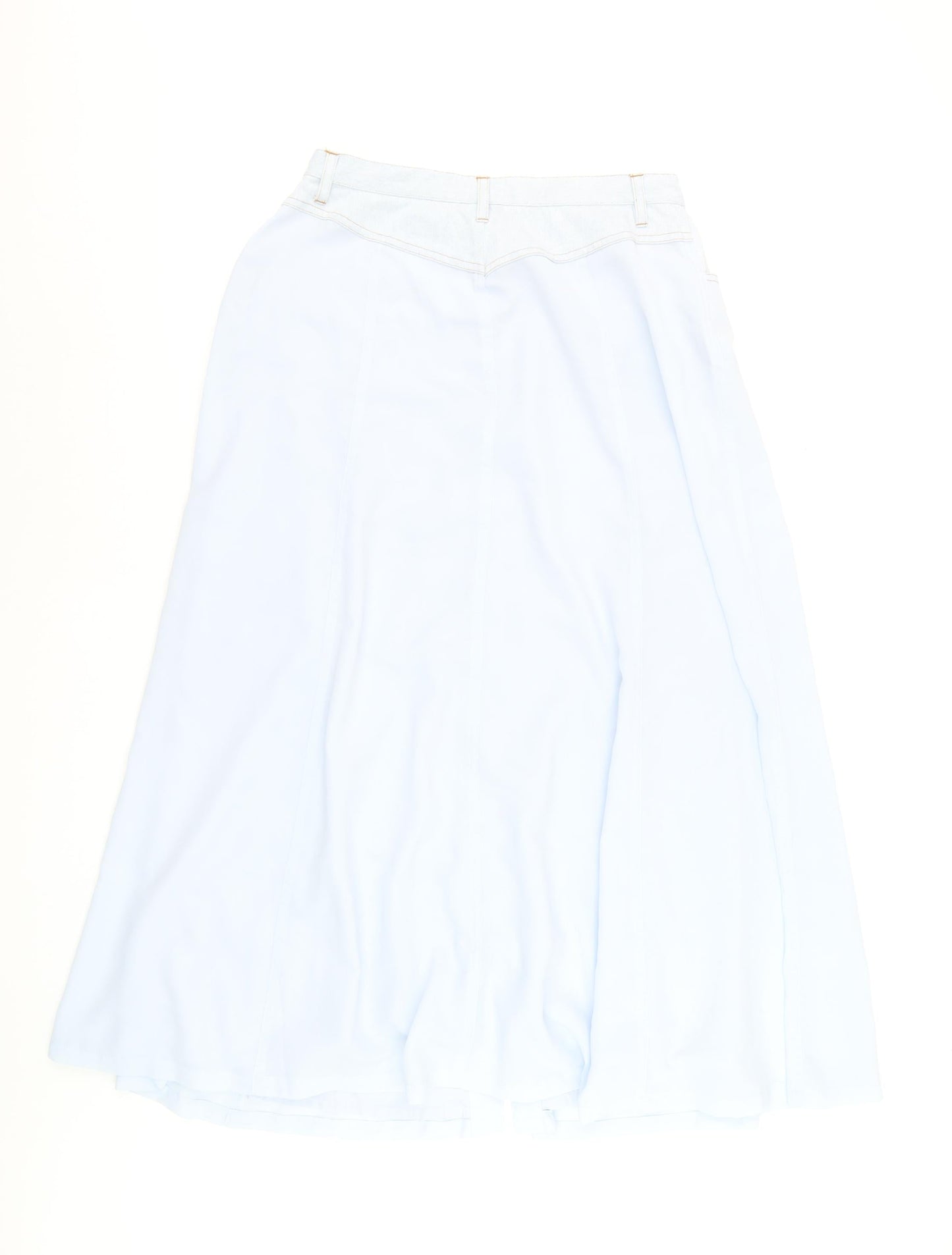 Together Women Blue Midi A-Line Button Front Skirt Size 14