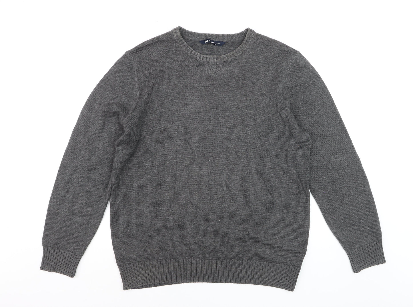 Crew Clothing Men’s Grey Cotton Blend Crew Neck Jumper Size L