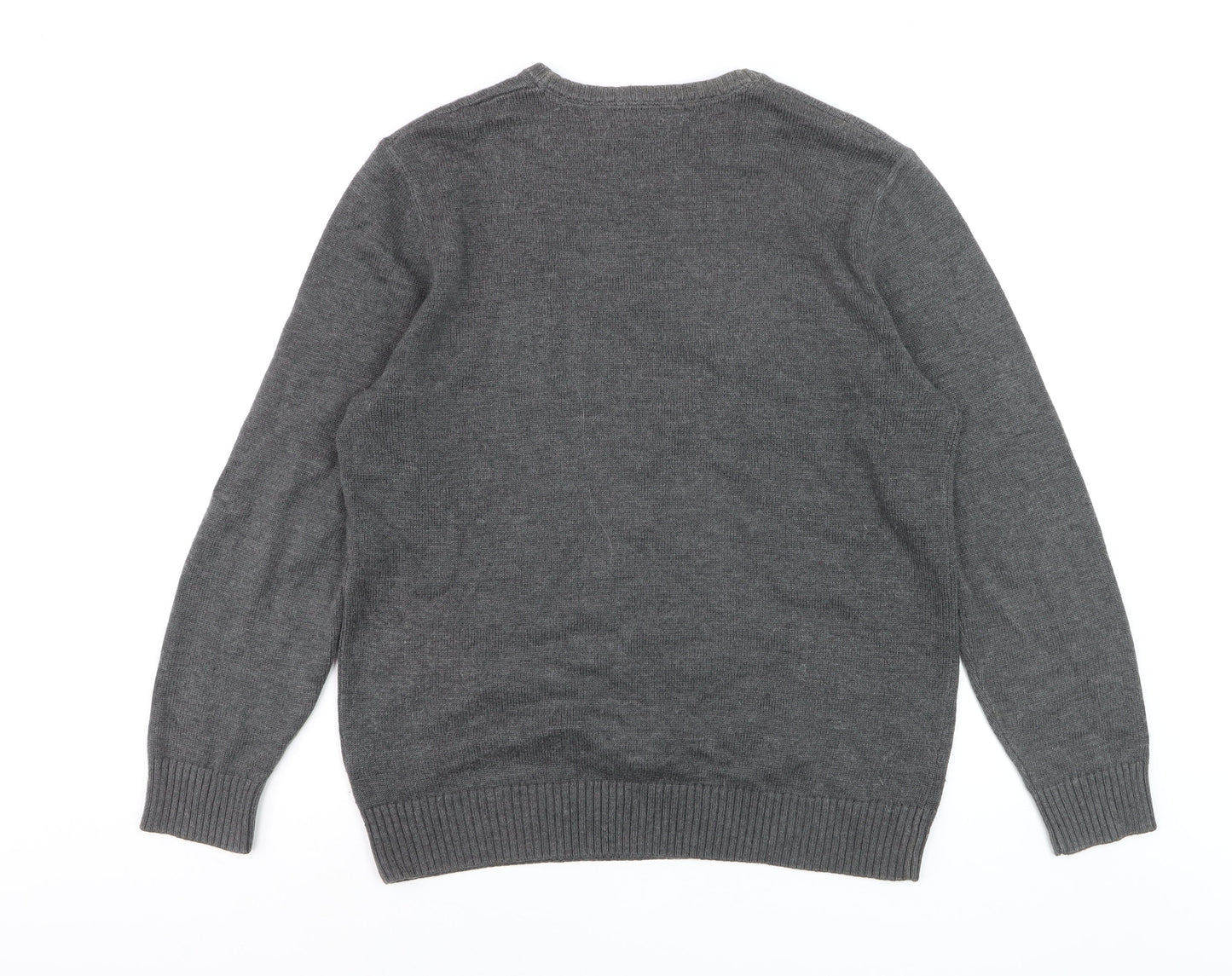 Crew Clothing Men’s Grey Cotton Blend Crew Neck Jumper Size L