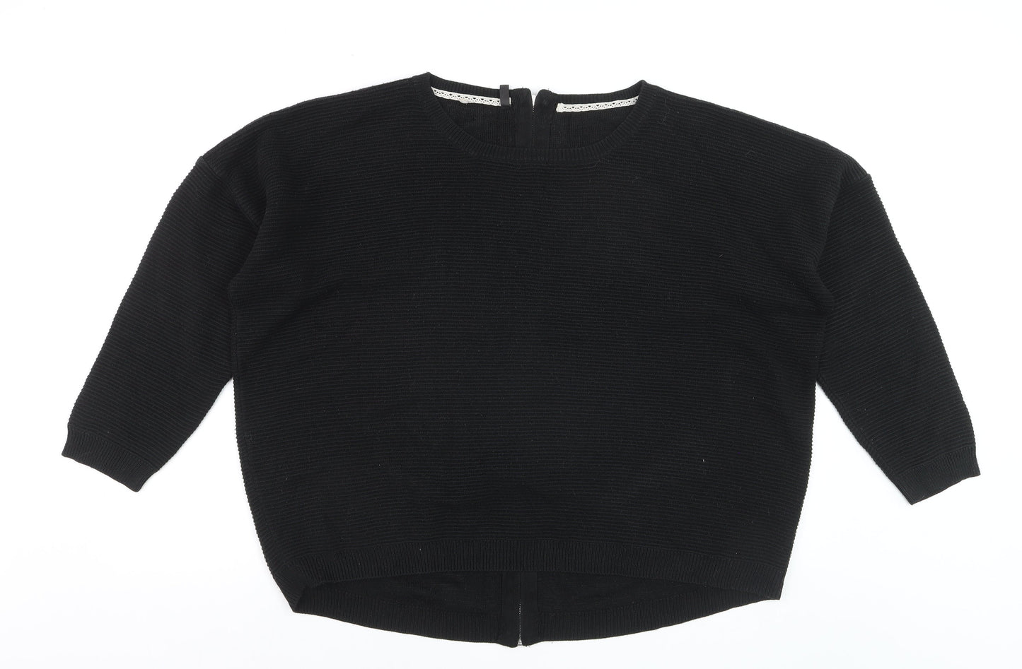 Anthology Women’s Black Plus Size 20/22 Rhinestone Back Zip Jumper