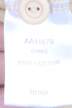 Cotton Traders Men's Beige Short Sleeve Polo Shirt Size L 100% Cotton