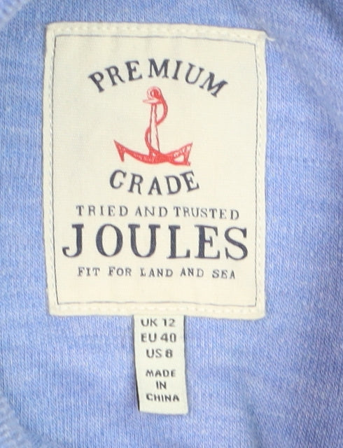 Joules Women's Blue Pullover Sweatshirt UK 12 Cotton Blend
