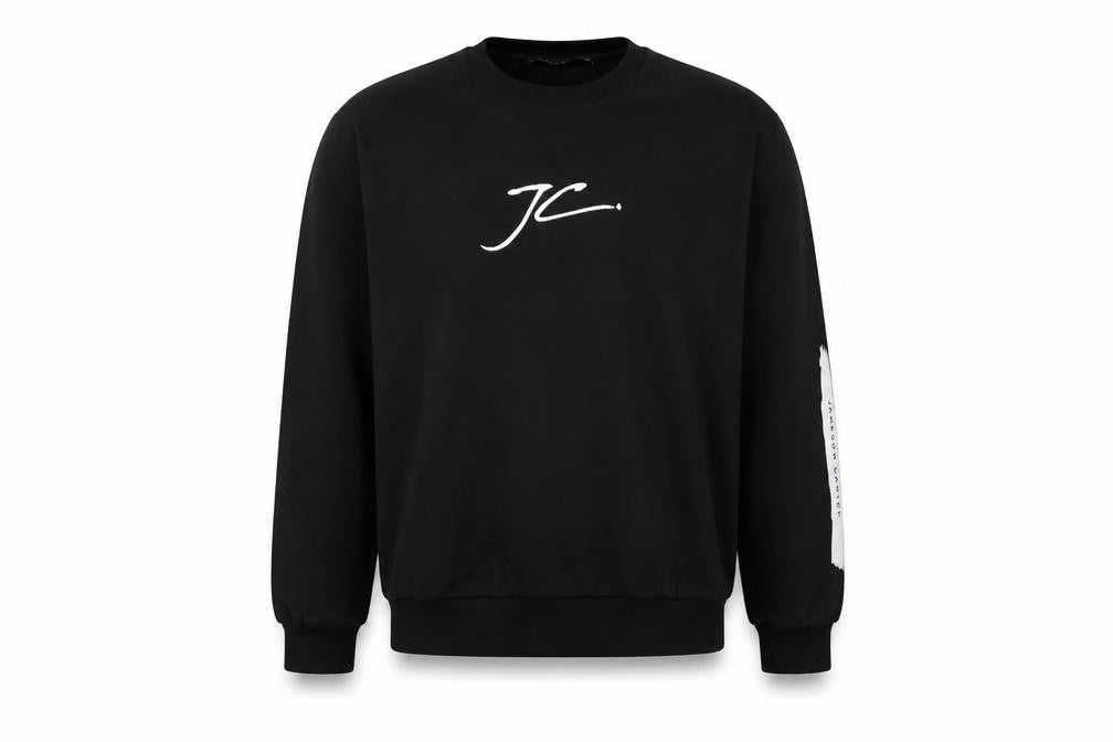 Jameson Carter Men's Black XL Pullover Sweatshirt Crew Neck Logo