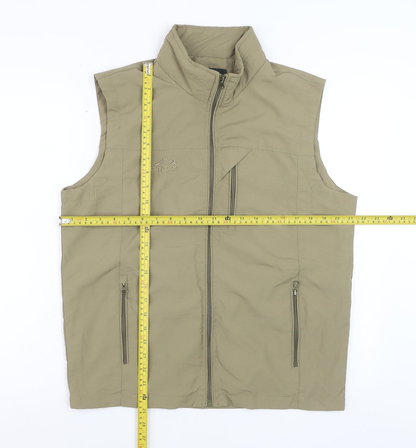 Outdoor Mens Beige XL Bodywarmer Waistcoat Hiking Gilet