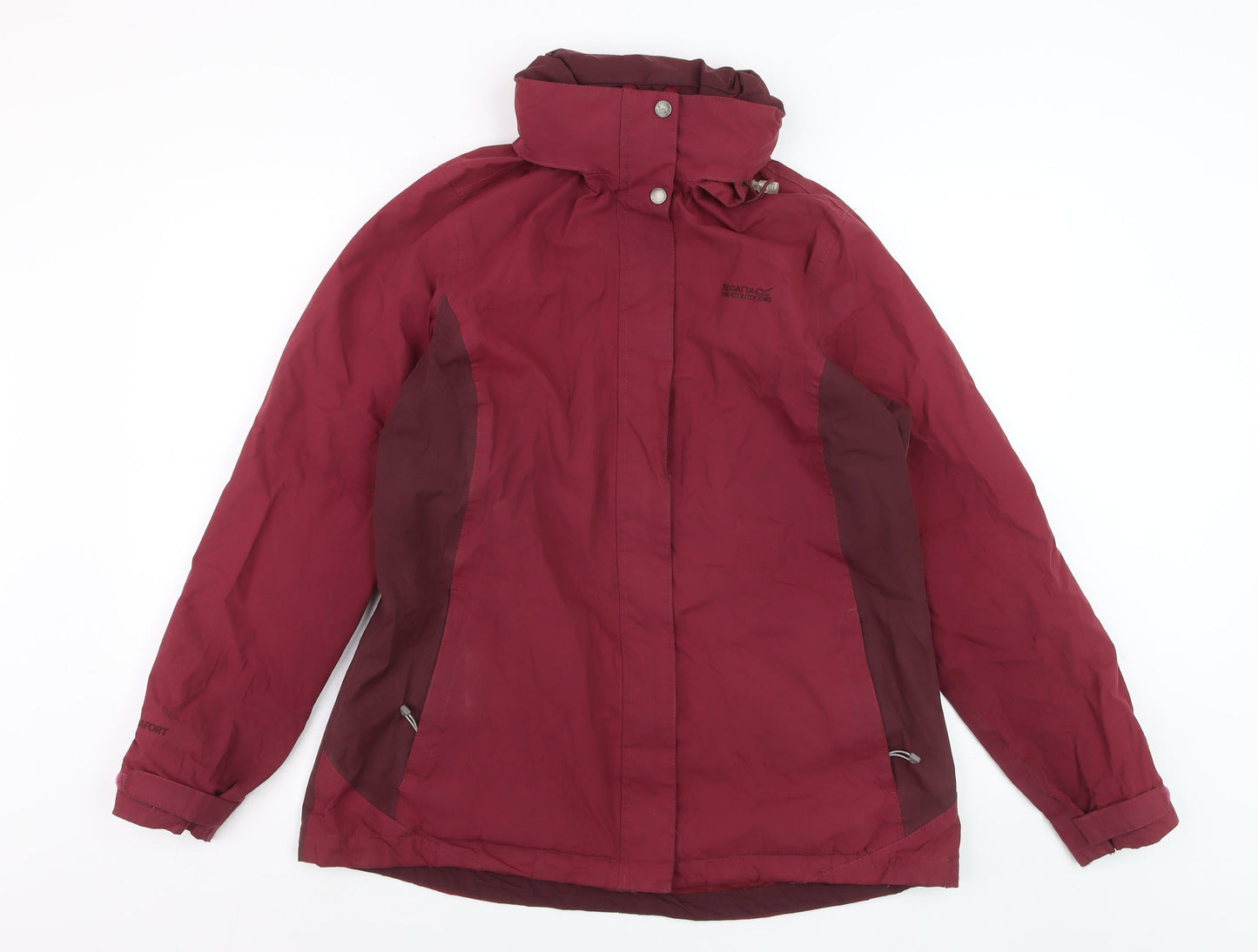 Regatta Womens Red Waterproof Hooded Rain Jacket Size 16