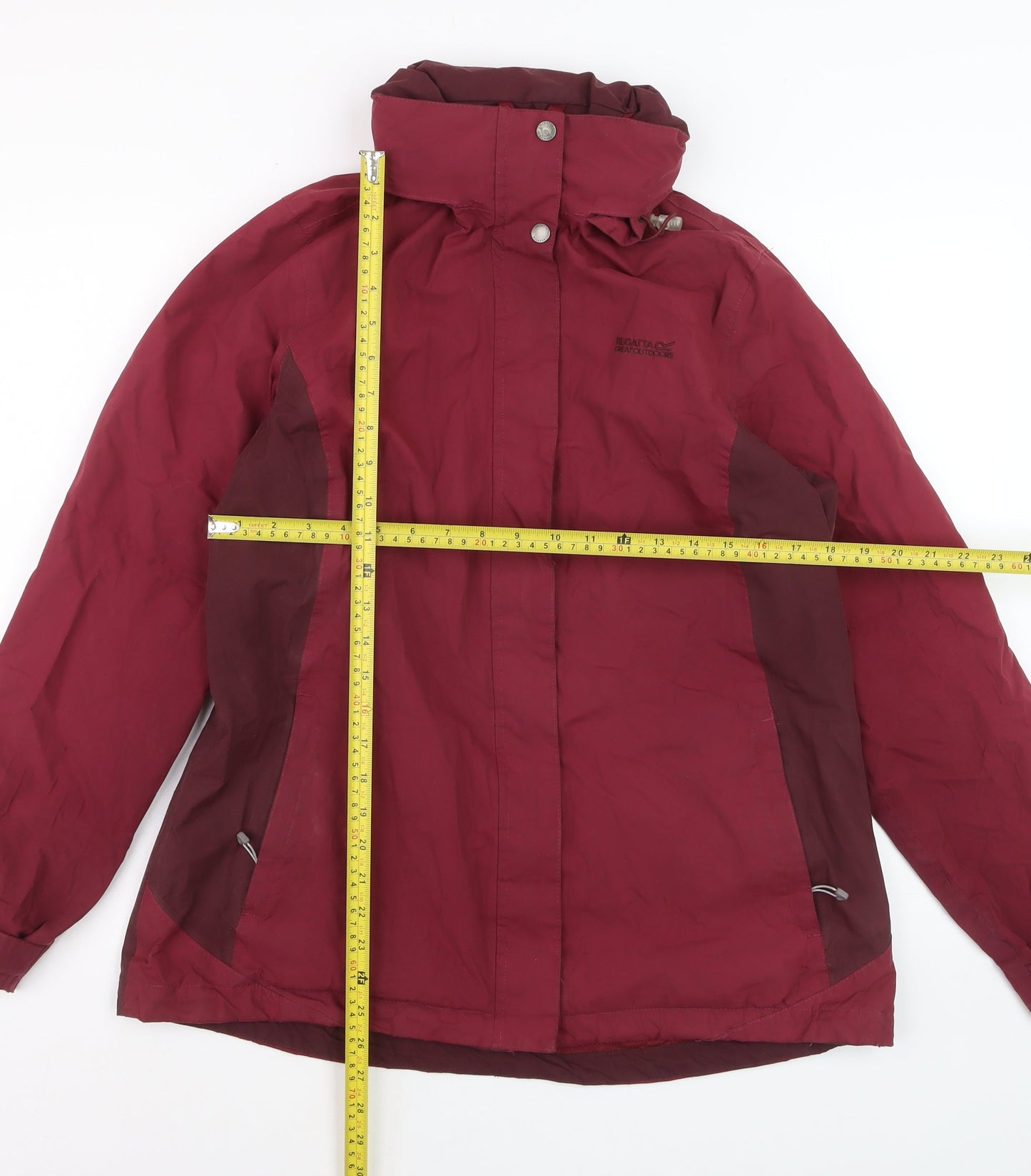 Regatta Womens Red Waterproof Hooded Rain Jacket Size 16