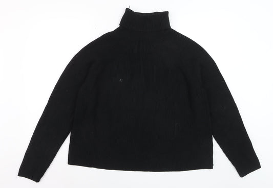 Marks and Spencer Women’s Black Roll Neck Knit Jumper Size L