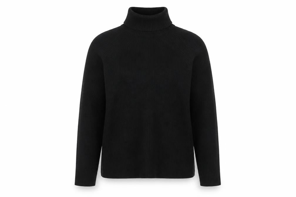 Marks and Spencer Women’s Black Roll Neck Knit Jumper Size L