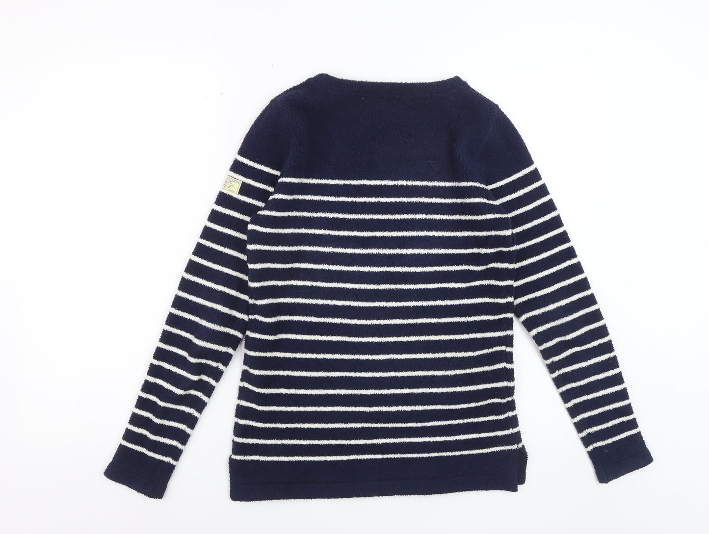 Joules Women’s Navy Stripe Pullover Jumper UK 6 Polyester Knitwear