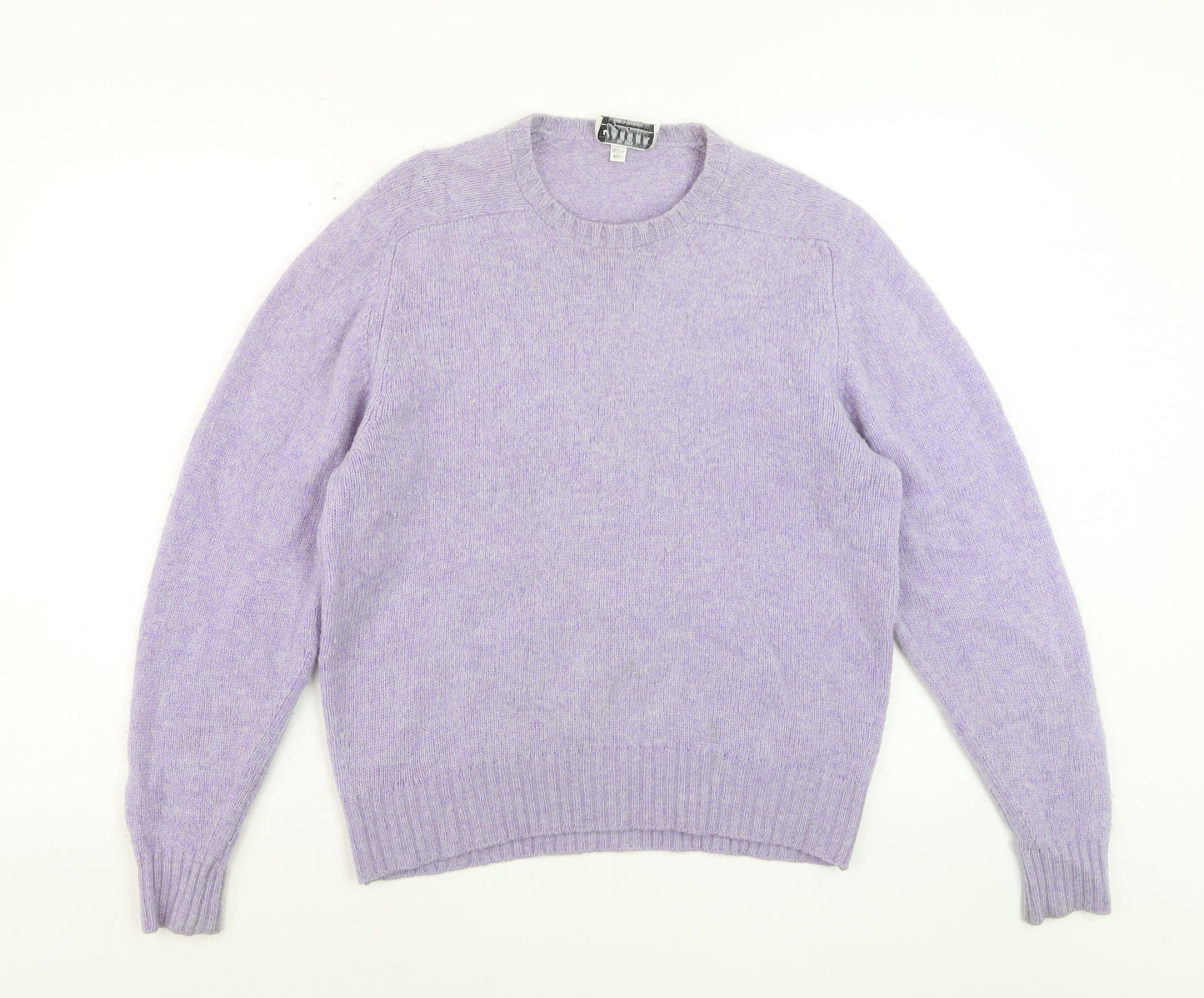 Jaeger Women’s Purple Wool Crew Neck Pullover Jumper Size L