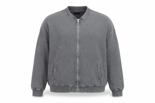 Simply Be Women's Grey Cotton Bomber Jacket Size 22
