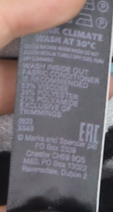 Marks and Spencer Womens Black Geometric Knit Jumper Size 12