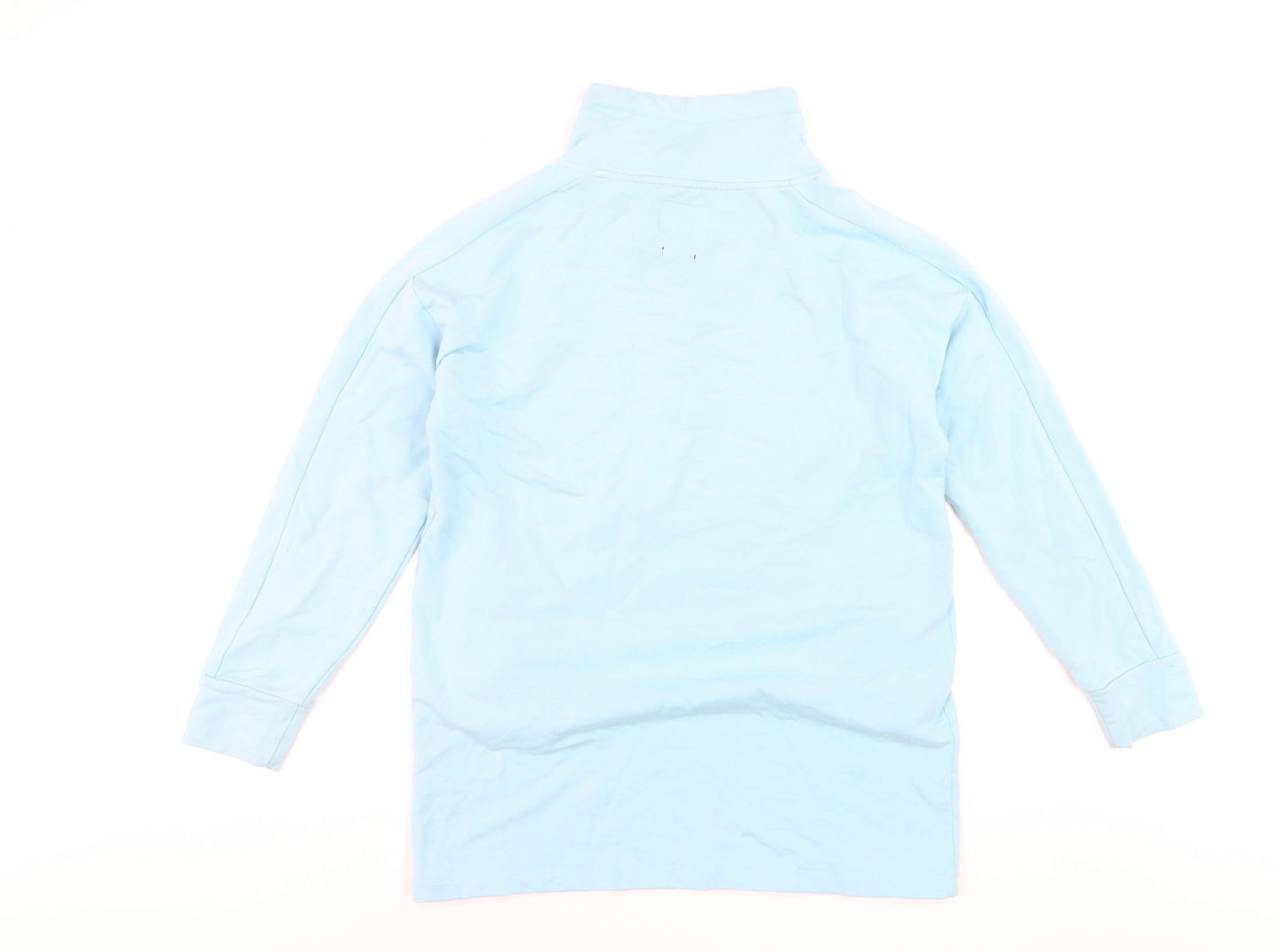 BAM Women’s Light Blue Half Zip Sweatshirt Size 12 Organic Cotton Blend