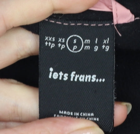iets frans Women’s Pink Puffer Jacket Hooded Short Size S